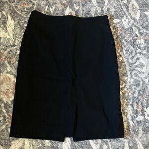 J. Crew Classic Black Wool Pencil Skirt